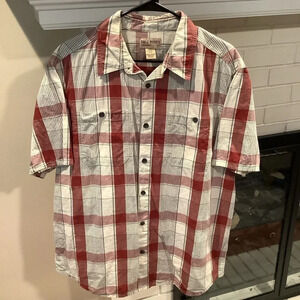 Tall Pines by Woolrich Brown Plaid Shirt Sz Large
